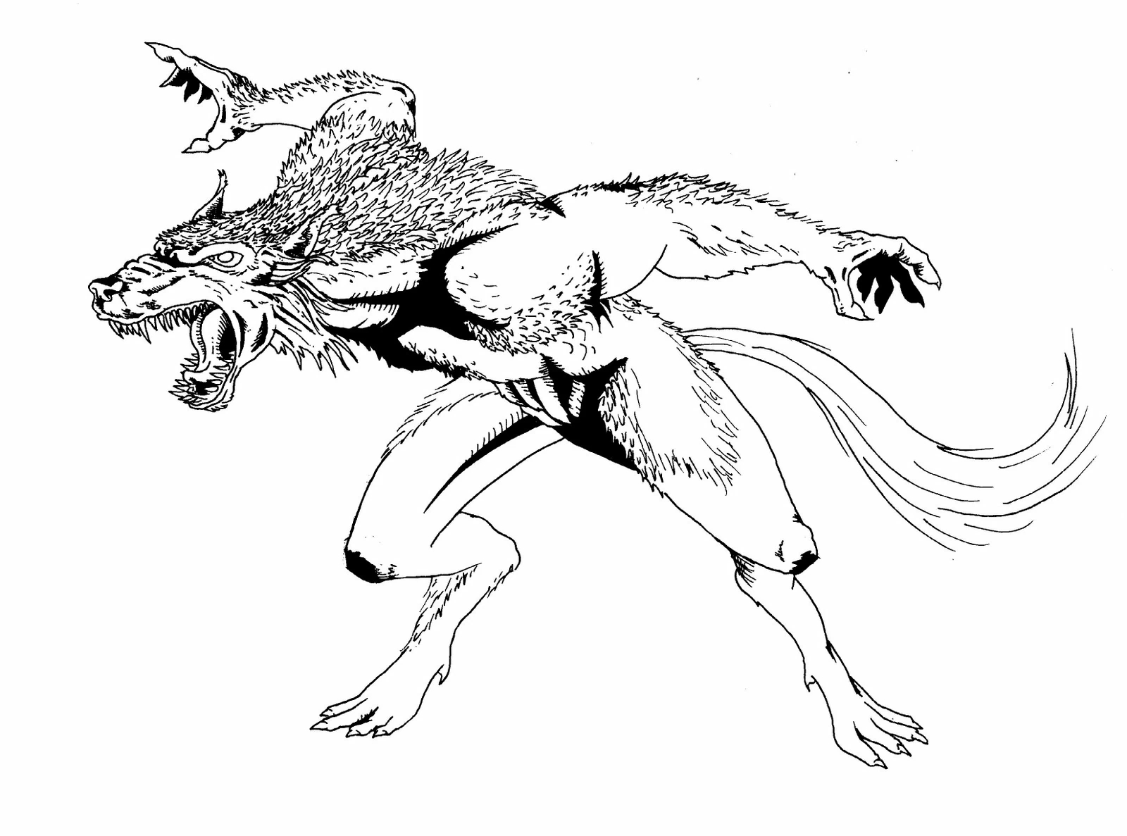 werewolf coloring sheets printable