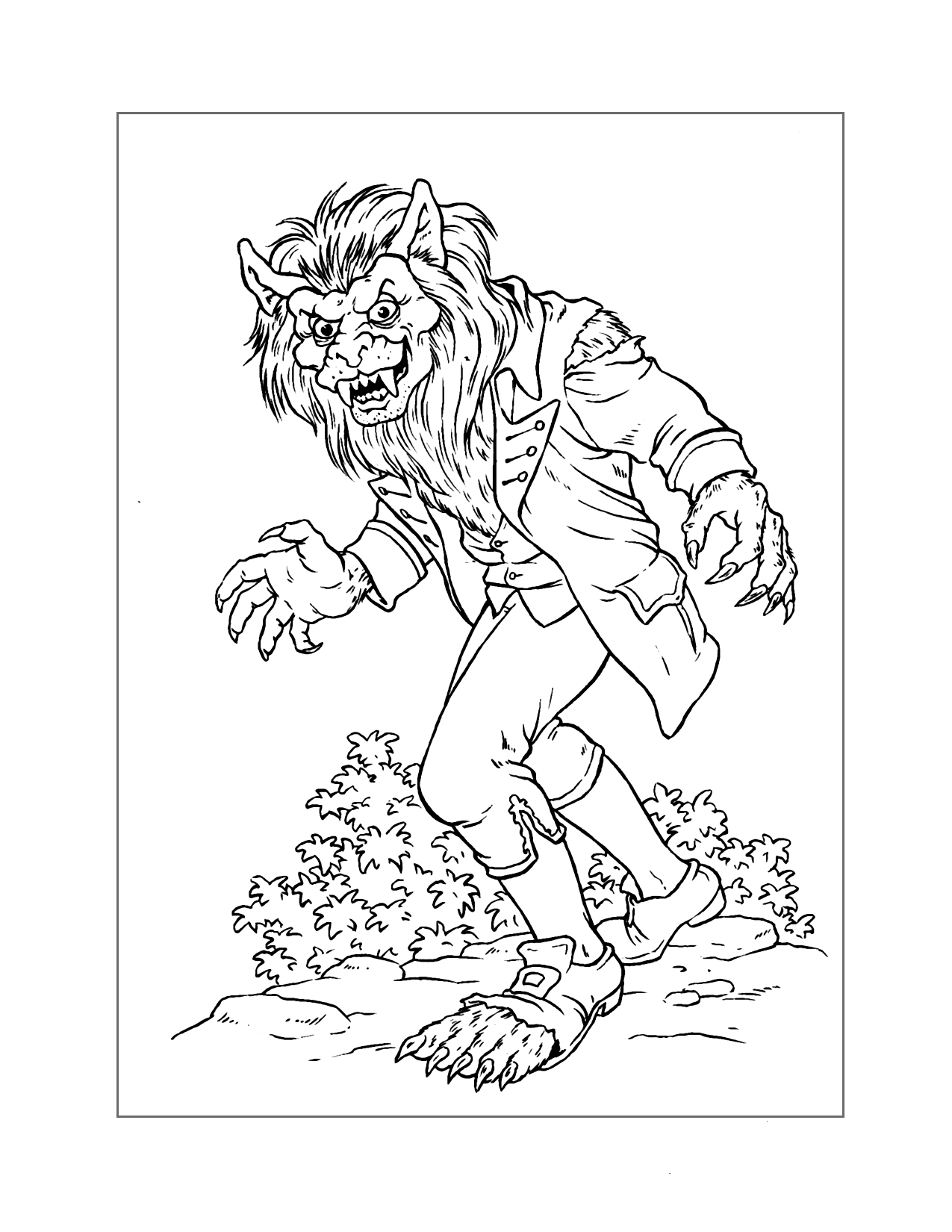 werewolf coloring pages printable