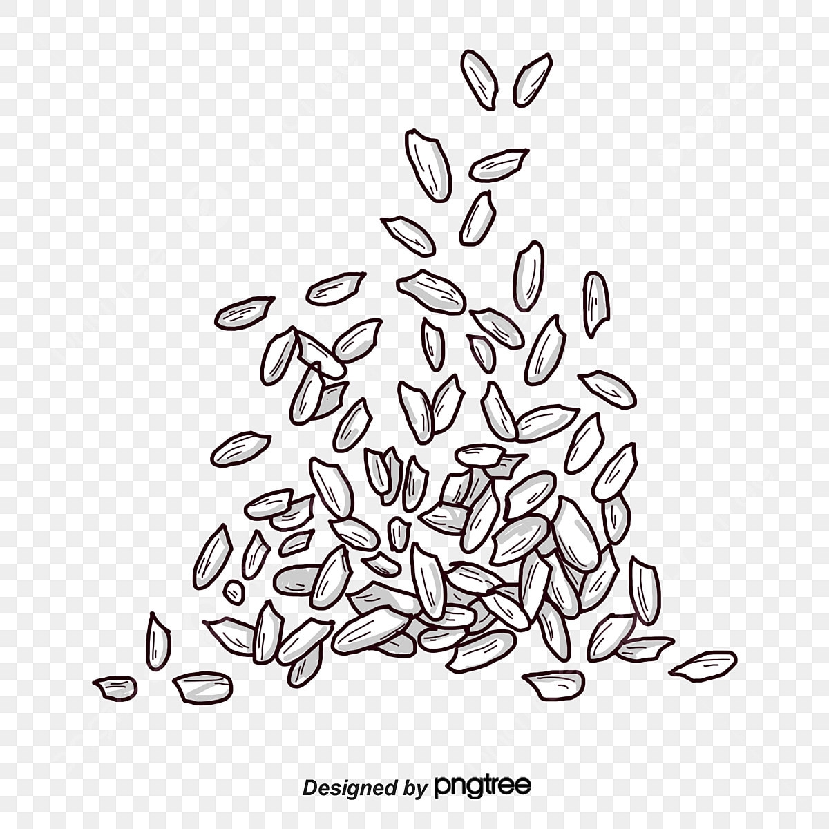 White Rice Vector Png Ice Drawing Rice Drawing Rice Sketch PNG Transparent Clipart Image And PSD File For Free Download