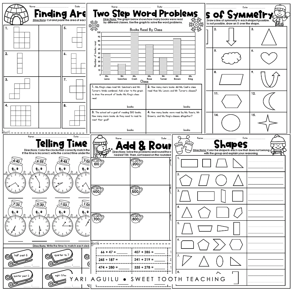 free printable math worksheets for 3rd graders
