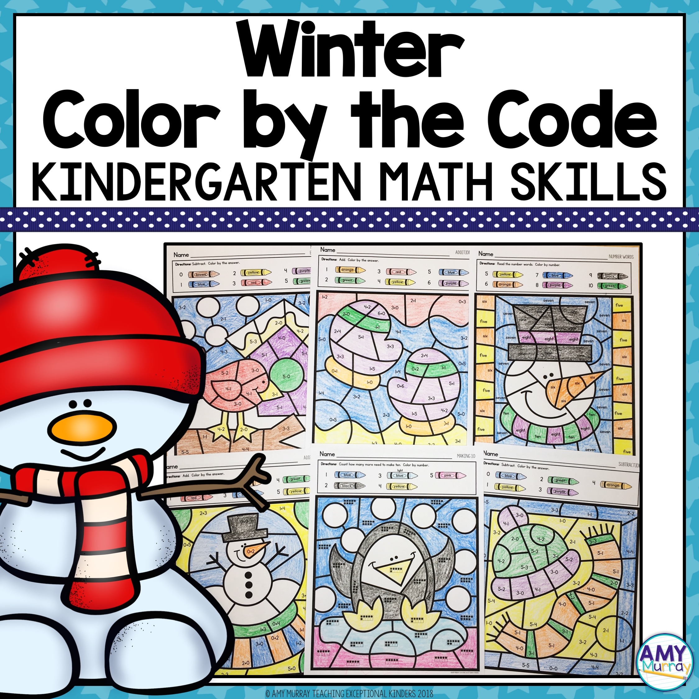 color by answer math worksheets