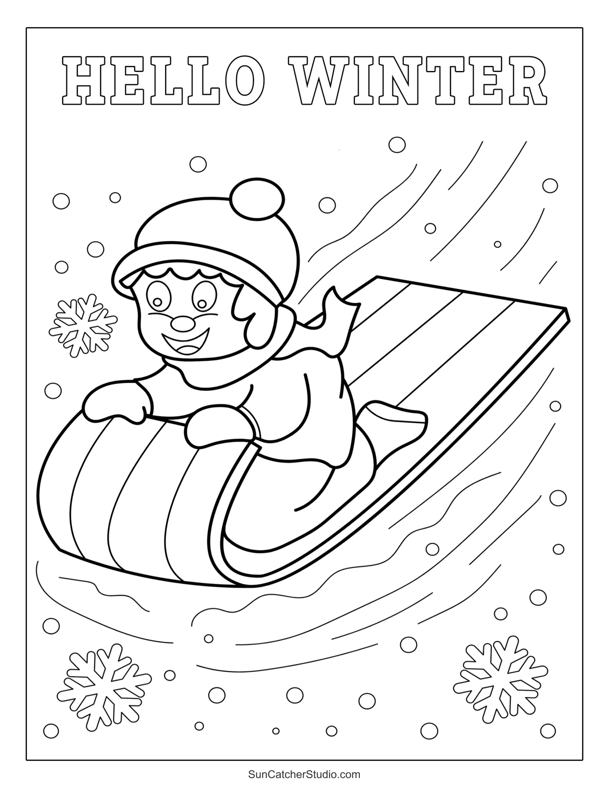 winter coloring sheets free printable