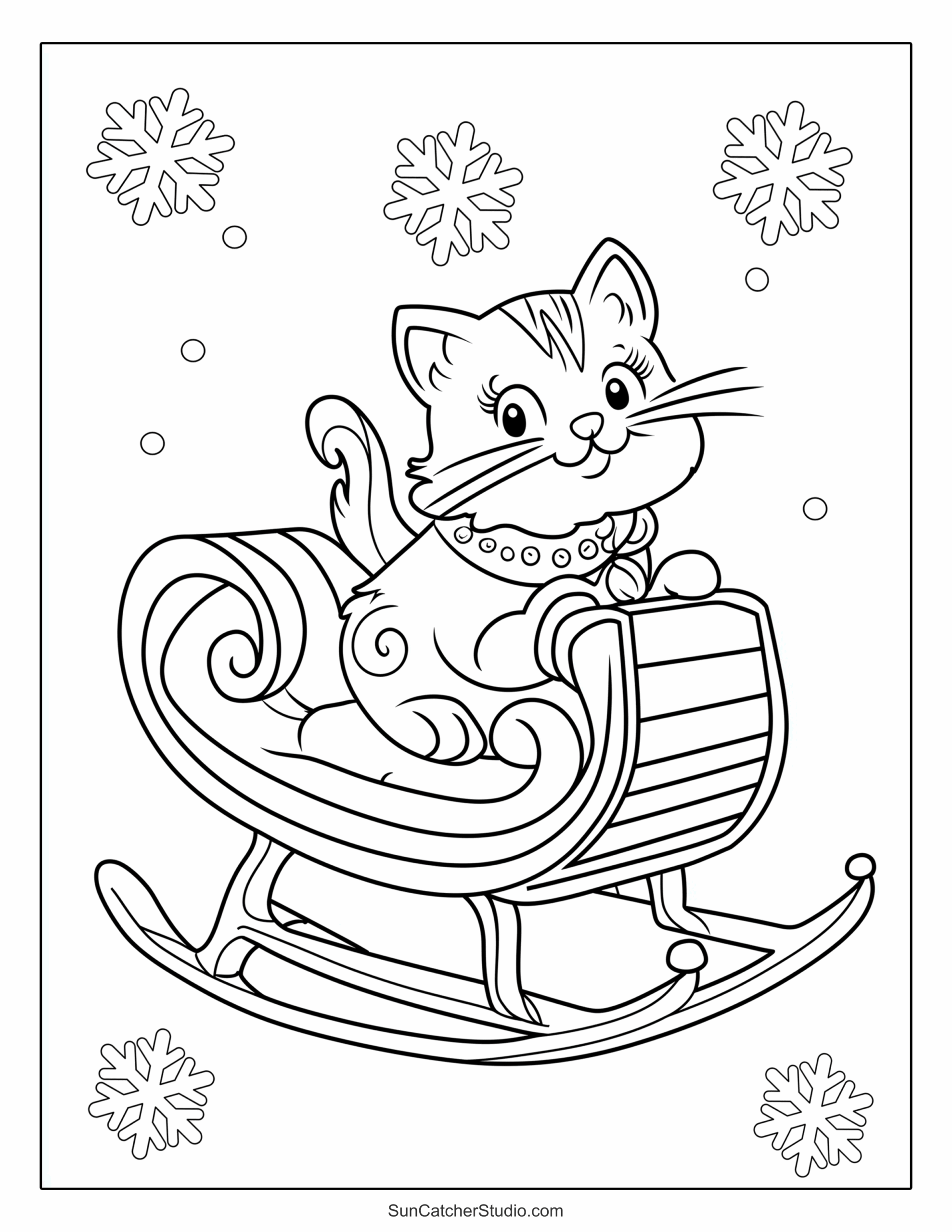 winter coloring pages simple