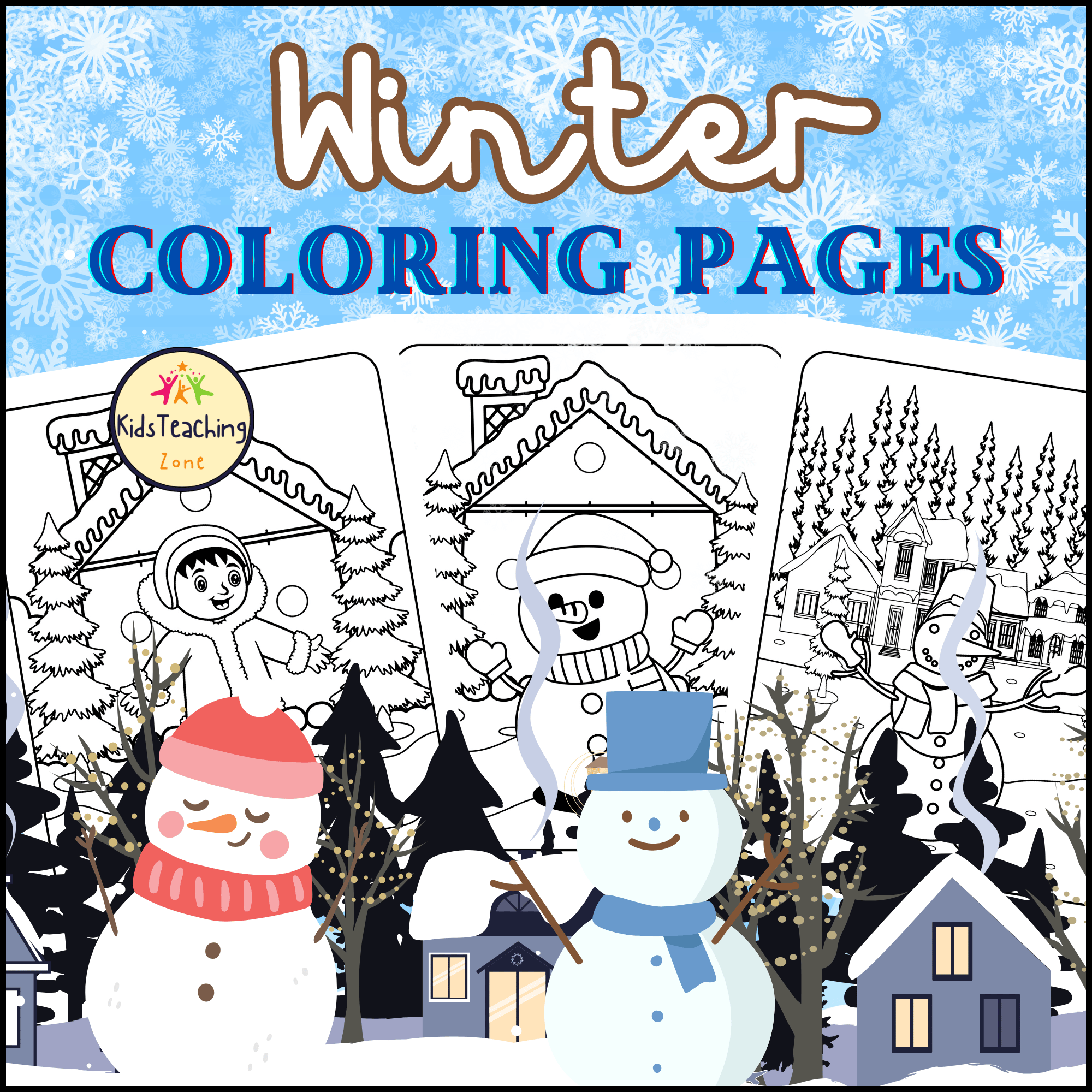 Winter Coloring Pages Winter And Christmas Themed Coloring 