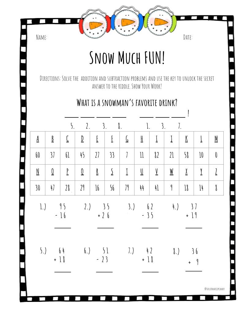 math riddle worksheets