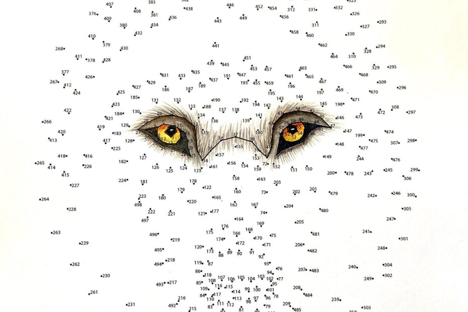 Wolf Extreme Dot To Dot PDF Activity And Coloring Page Etsy