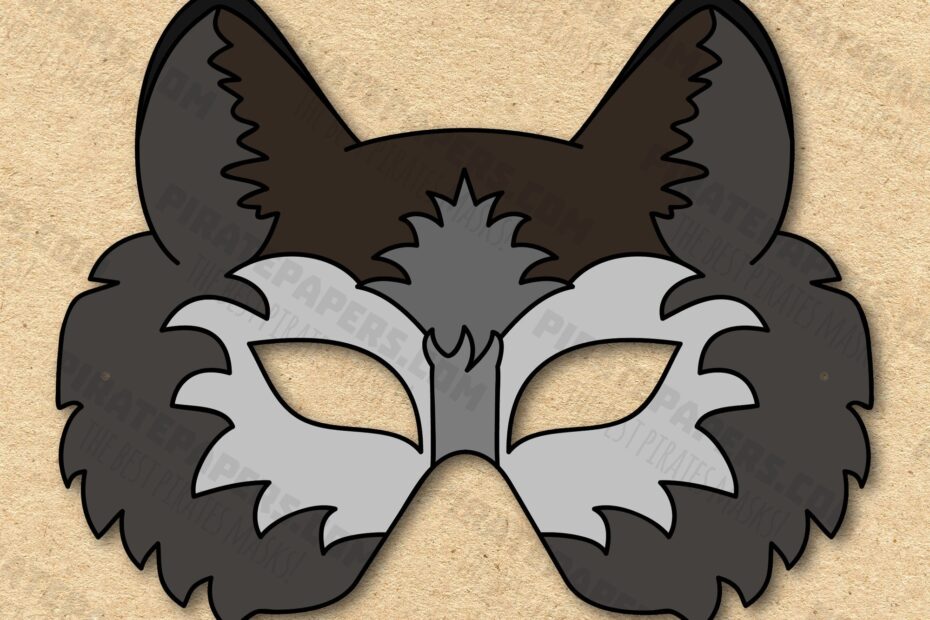 Wolf Mask Printable Paper DIY For Kids And Adults PDF Template Instant Download For Birthdays Halloween Party Costumes Etsy Norway