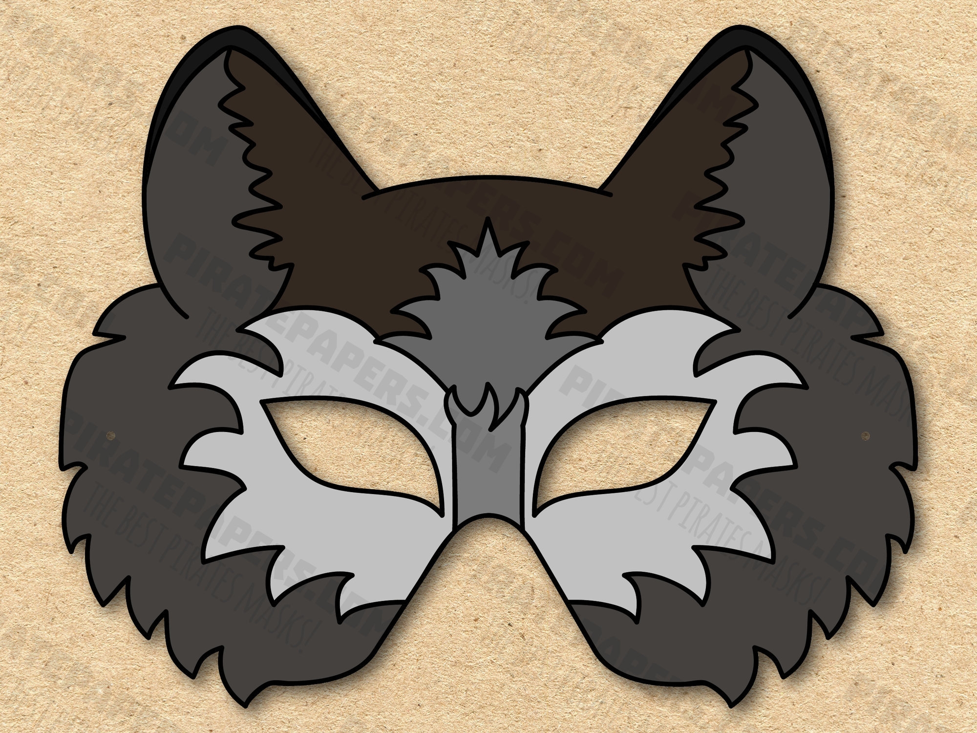 Wolf Mask Printable Paper DIY For Kids And Adults PDF Template Instant Download For Birthdays Halloween Party Costumes Etsy Norway