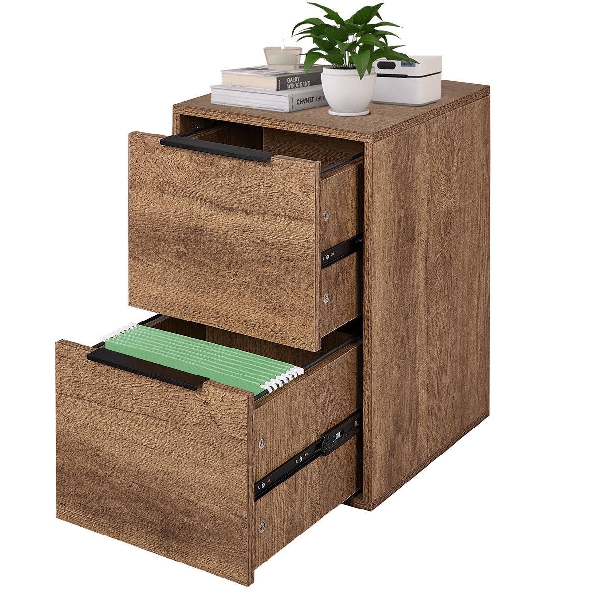 Wooden File Cabinet Vertical Filing Cabinet With 2 Drawer Fits 