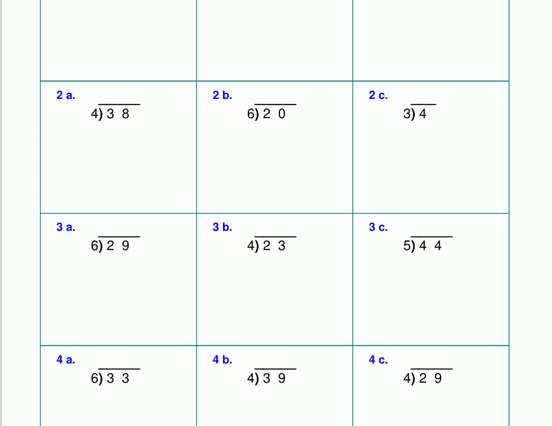 Worksheets For Division With Remainders