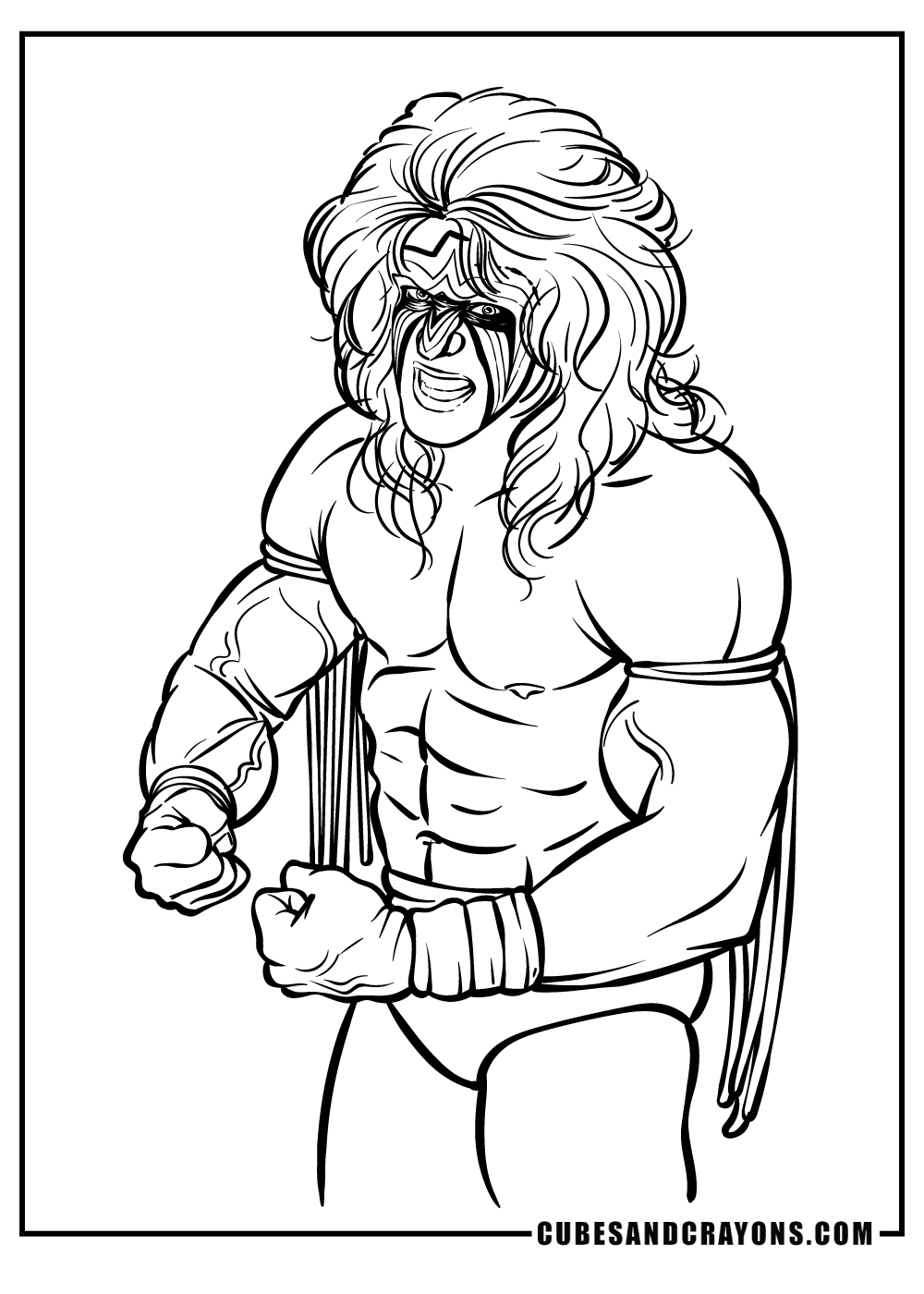 free wwe coloring pages
