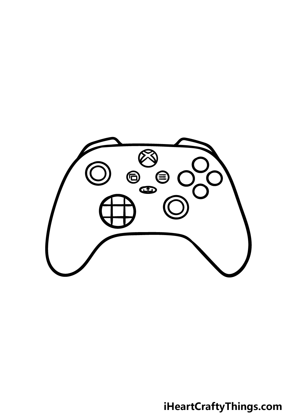 Xbox Controller Drawing How To Draw An Xbox Controller Step By Step