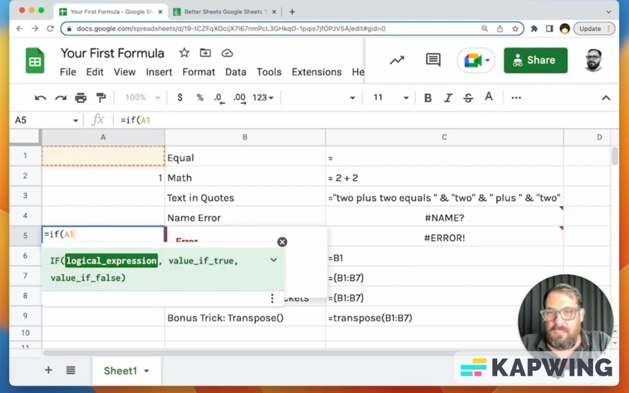 how to do math in google sheets