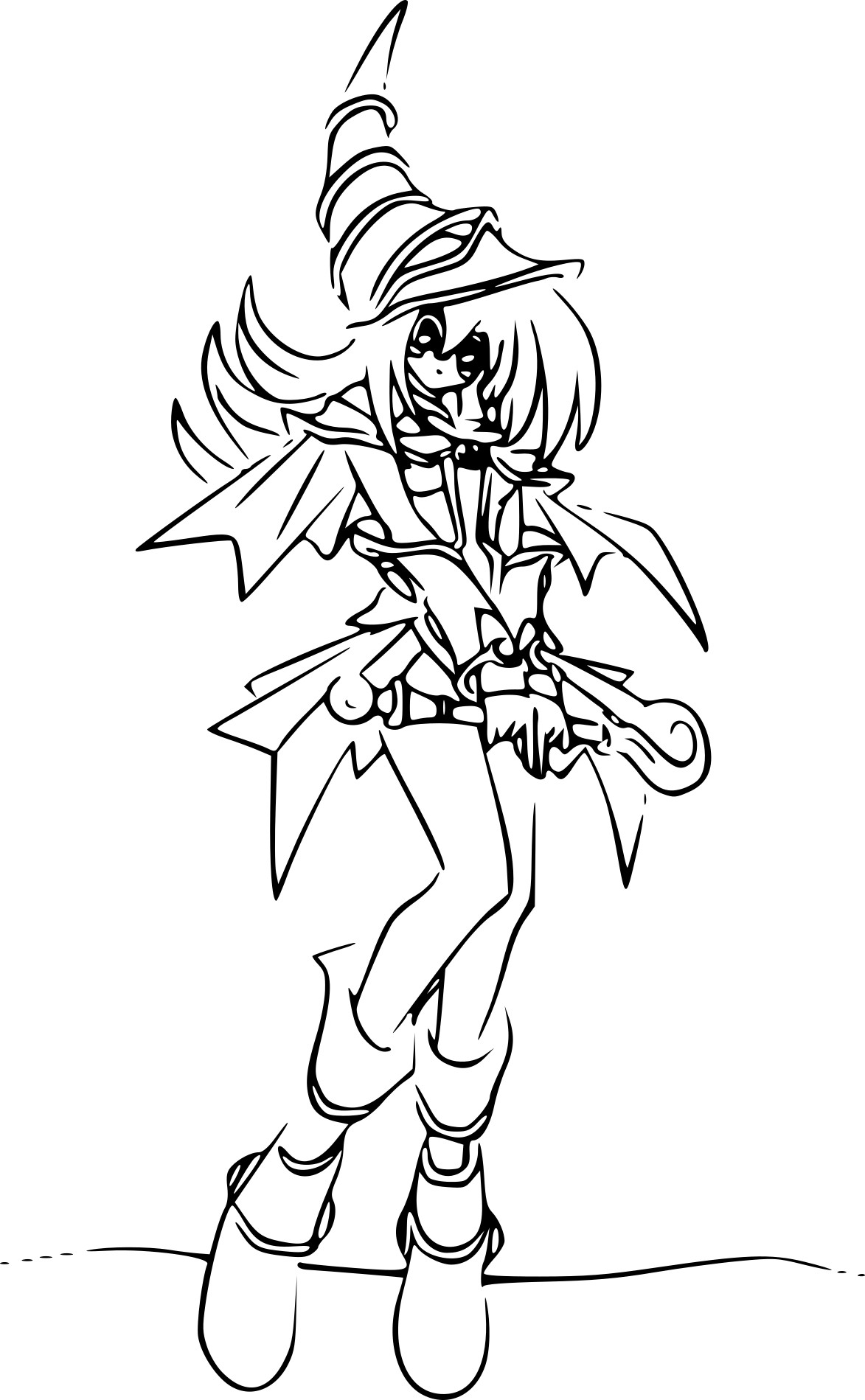 Yu Gi Ohs Dark Magician Coloring Page Free Printable Coloring Pages On Coloori
