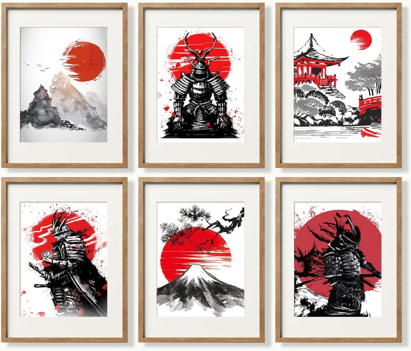 YUMKNOW Japanese Art Wall Decor Set Modern Indonesia Ubuy